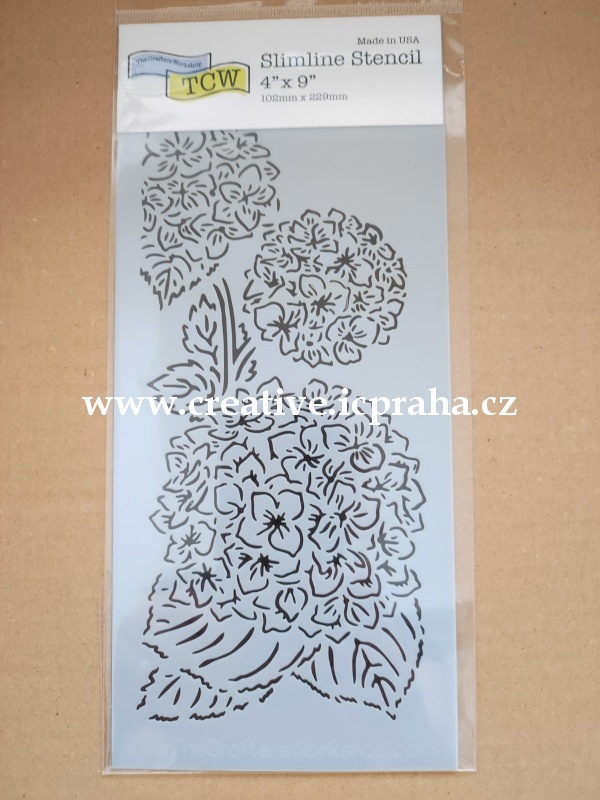 šablona TCW - Hortenzie 10x22,5cm